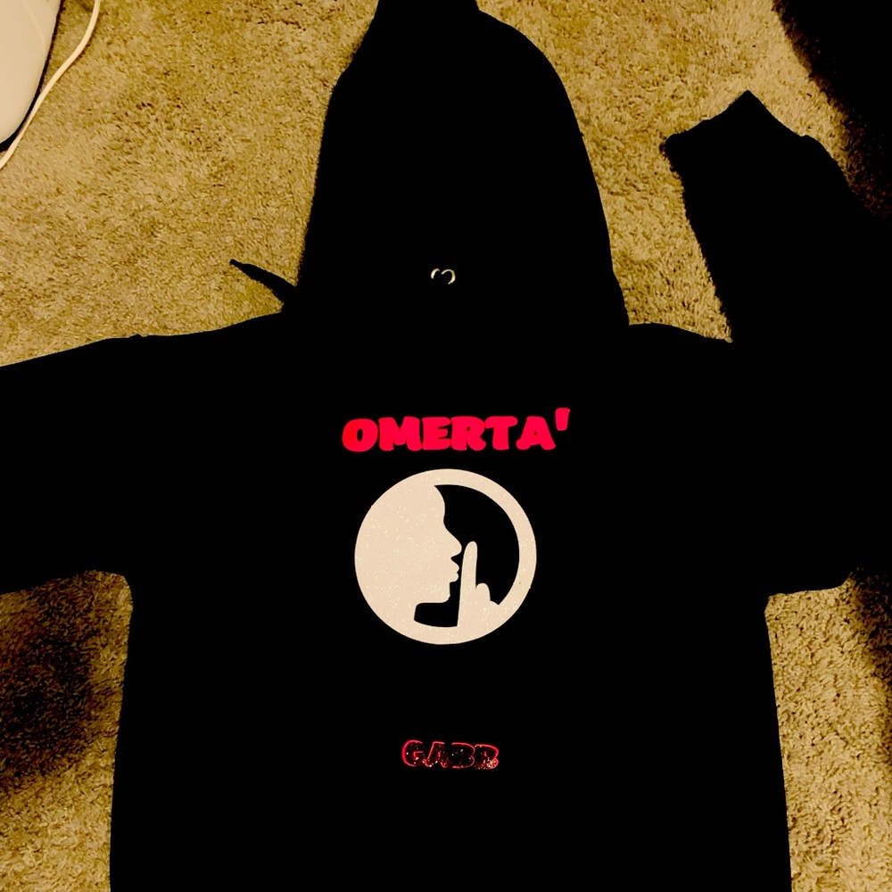 This is a small female omerta’ hoody